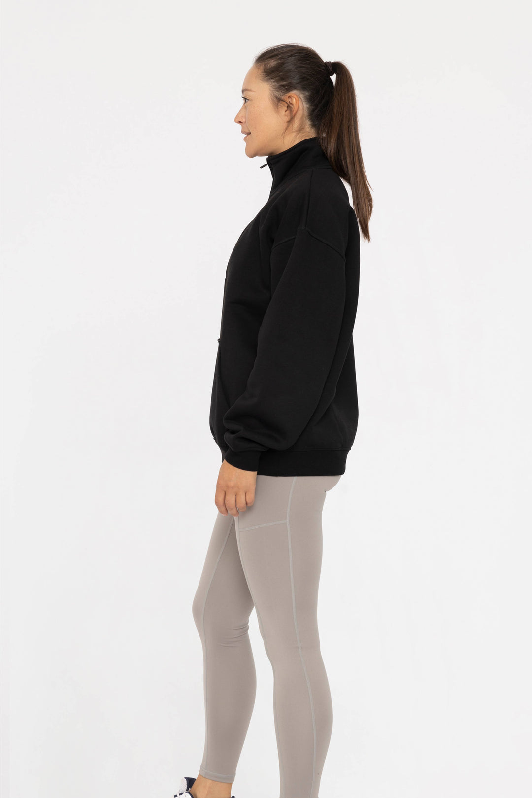 Allison Mock Neck Sweater - Black