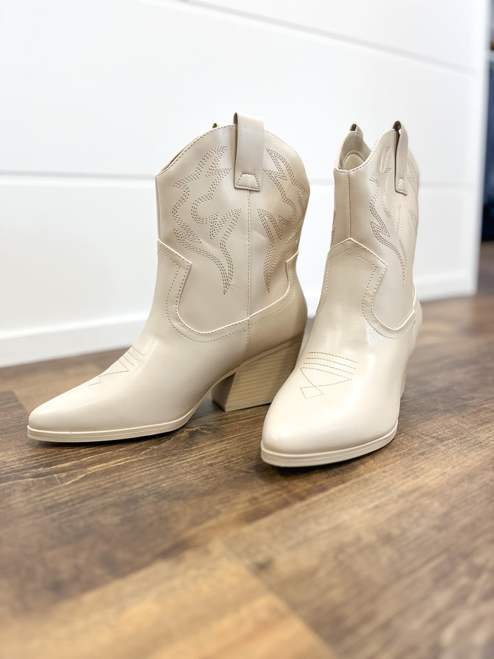 Wyoming Cowboy Boots - Bone