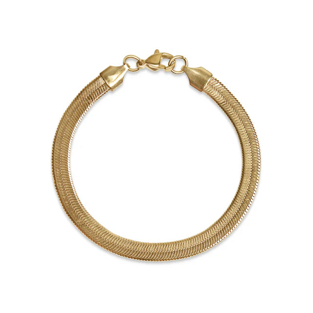 Herringbone Bracelet - Gold Plated