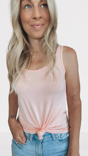 Blonde Ambition Basics Scoop Tank - Blush